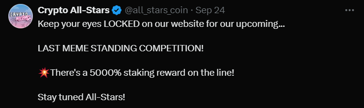 STARS Tweet