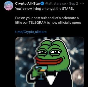 Crypto All-Stars tweet