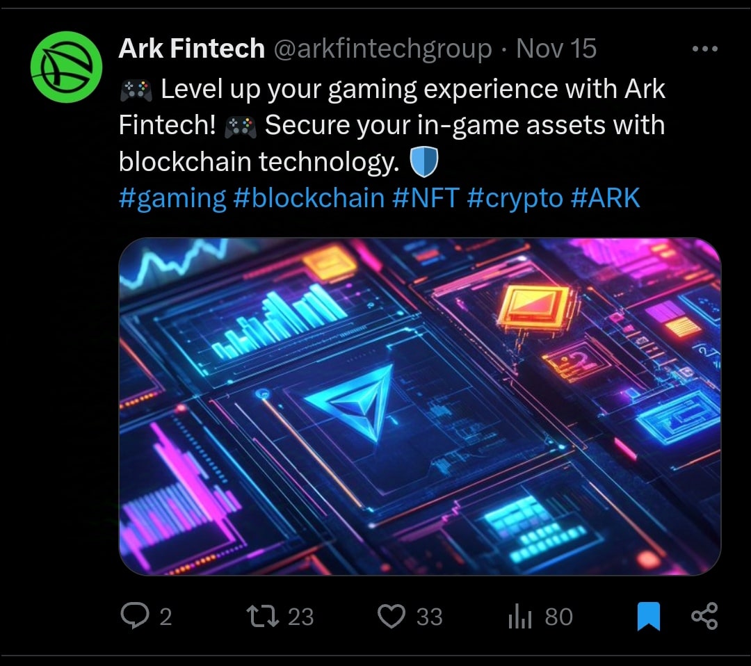 Ark fintech tweet