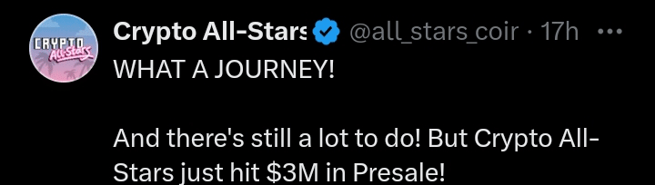 Crypto All-Stars tweet